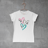 Camiseta Baby Look - Faith, Hope, Love