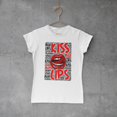 Camiseta Baby Look - Kiss Lips