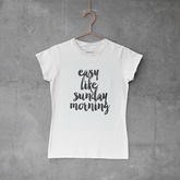 Camiseta Baby Look - Easy Like Sunday Morning