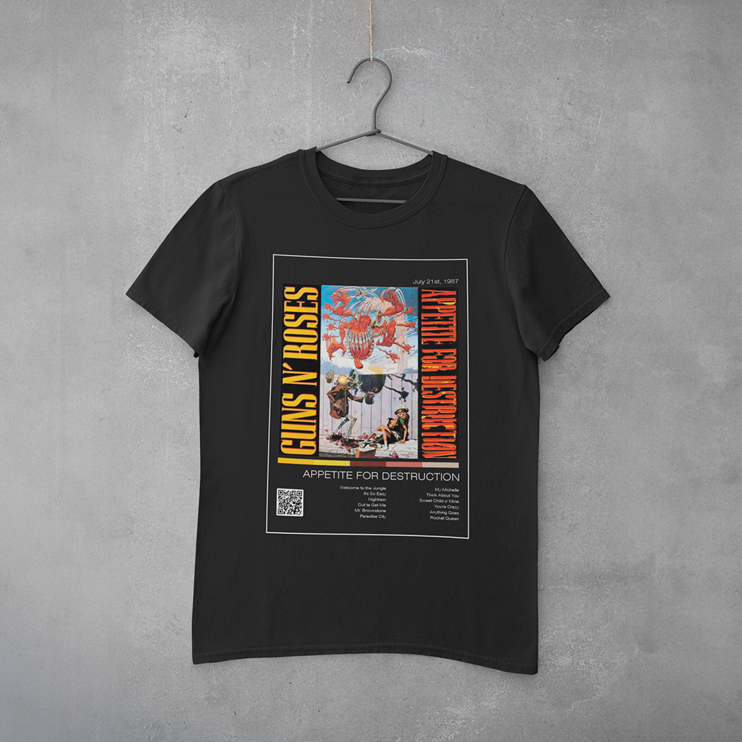 Camiseta Estampa Guns´n´Roses - Appetite For Destruction