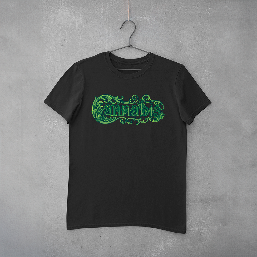 Camiseta Cannabis (peito estampa grande)