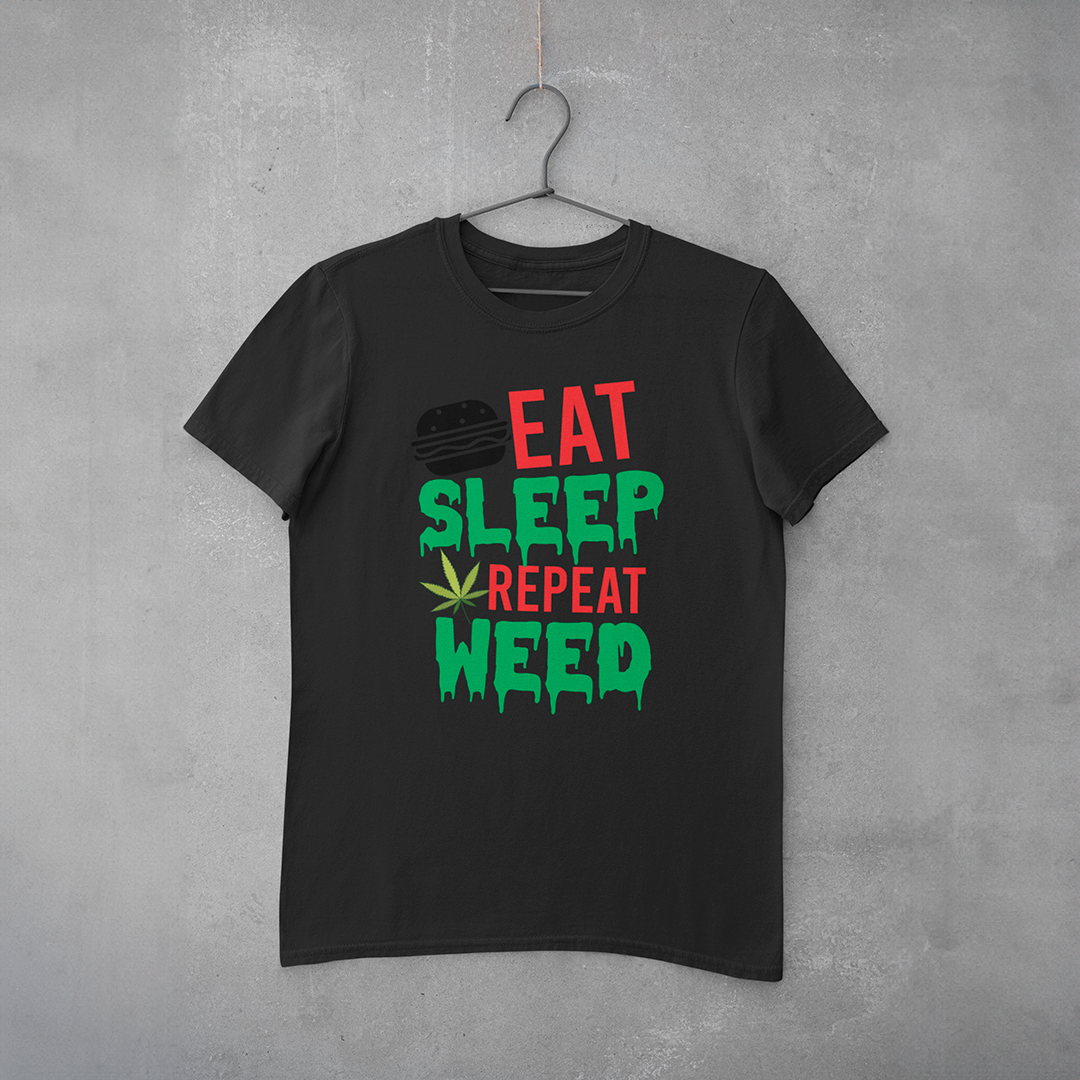 Camiseta Cannabis Eat Sleep Repeat Weed