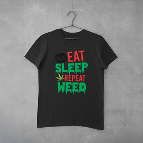 Camiseta Cannabis Eat Sleep Repeat Weed
