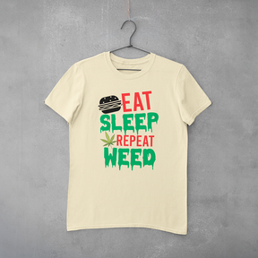 Camiseta Cannabis Eat Sleep Repeat Weed