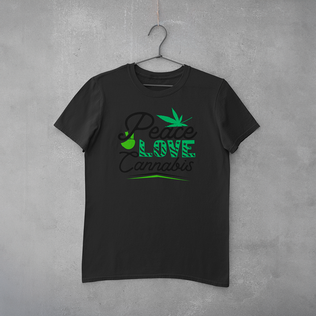 Camiseta Peace Love Cannabis