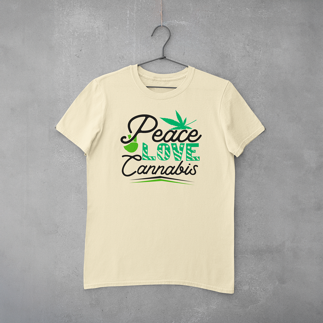 Camiseta Peace Love Cannabis
