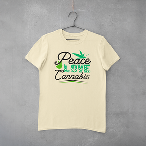 Camiseta Peace Love Cannabis
