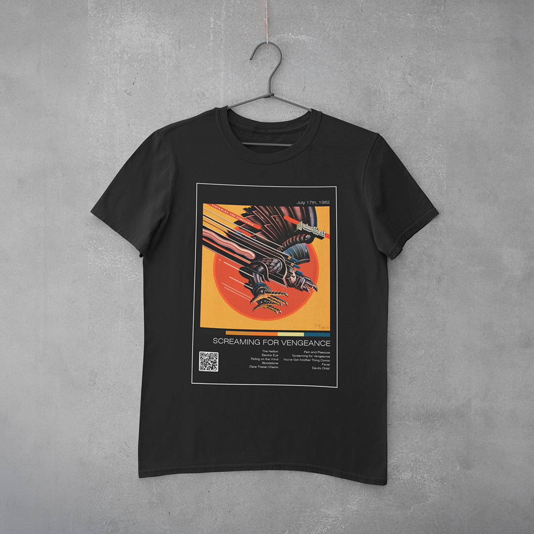 Camiseta Estampa Judas Priest - Screaming For Vengeance