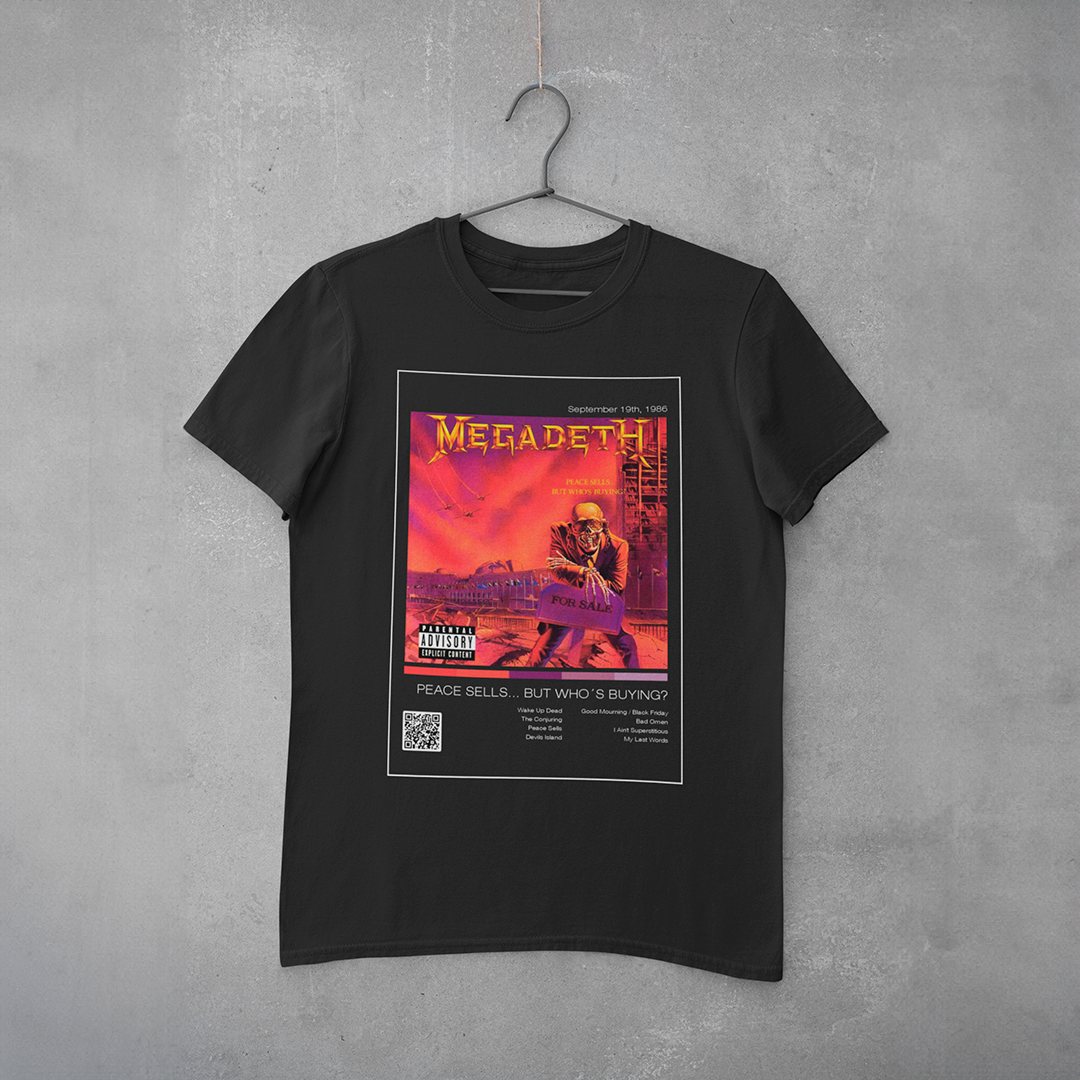Camiseta Estampa Megadeth - Peace Sells... But Who's Buying?