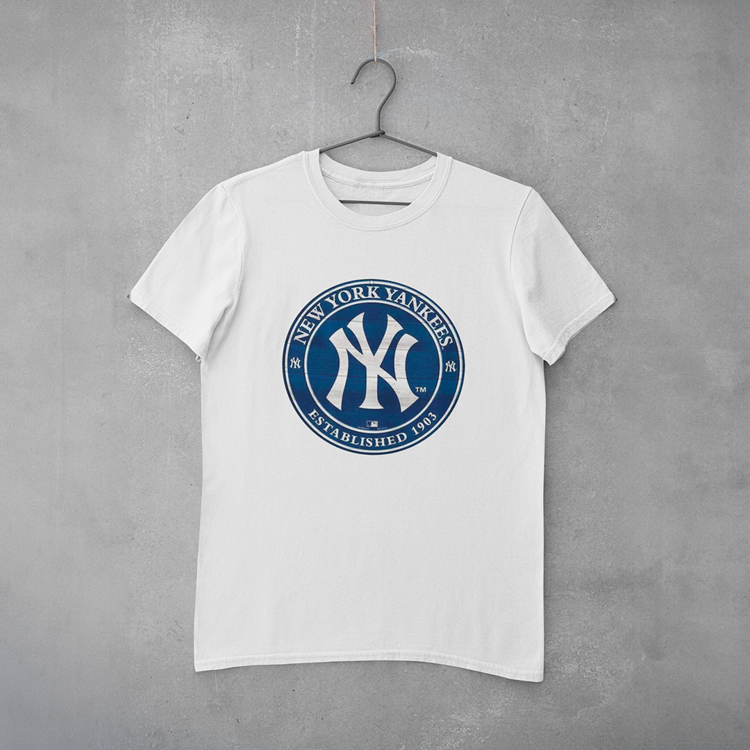 Camiseta Estampa NY Yankees Logo - estampa peito (central)