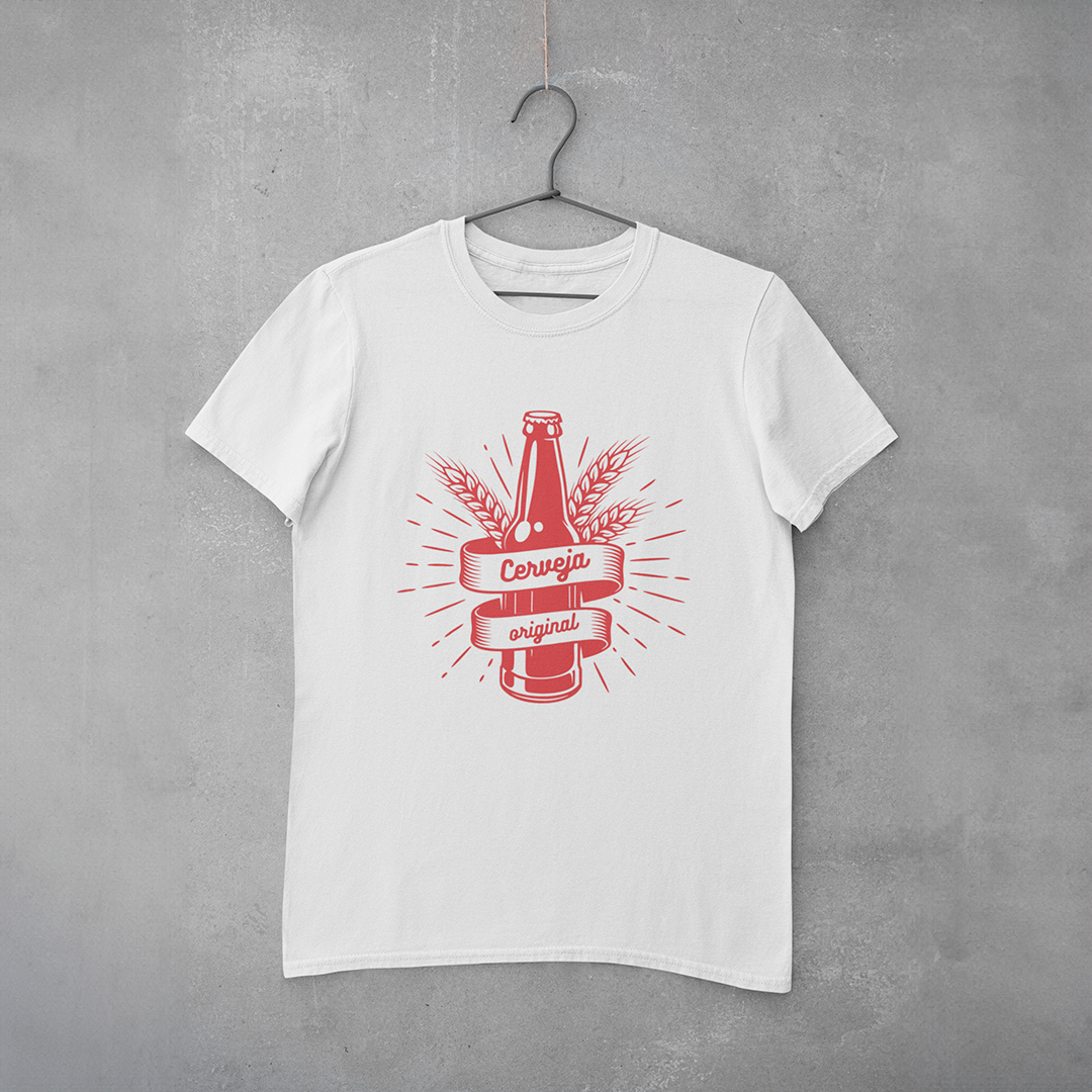 Camiseta Estampa Cerveja Original (logo vermelho)